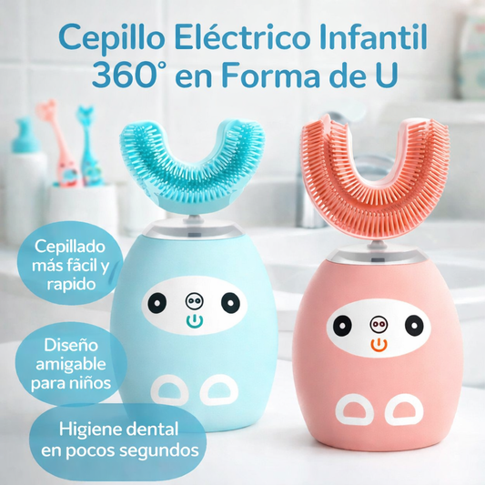Cepillo de dientes eléctrico para niños (cabeza en forma de U)