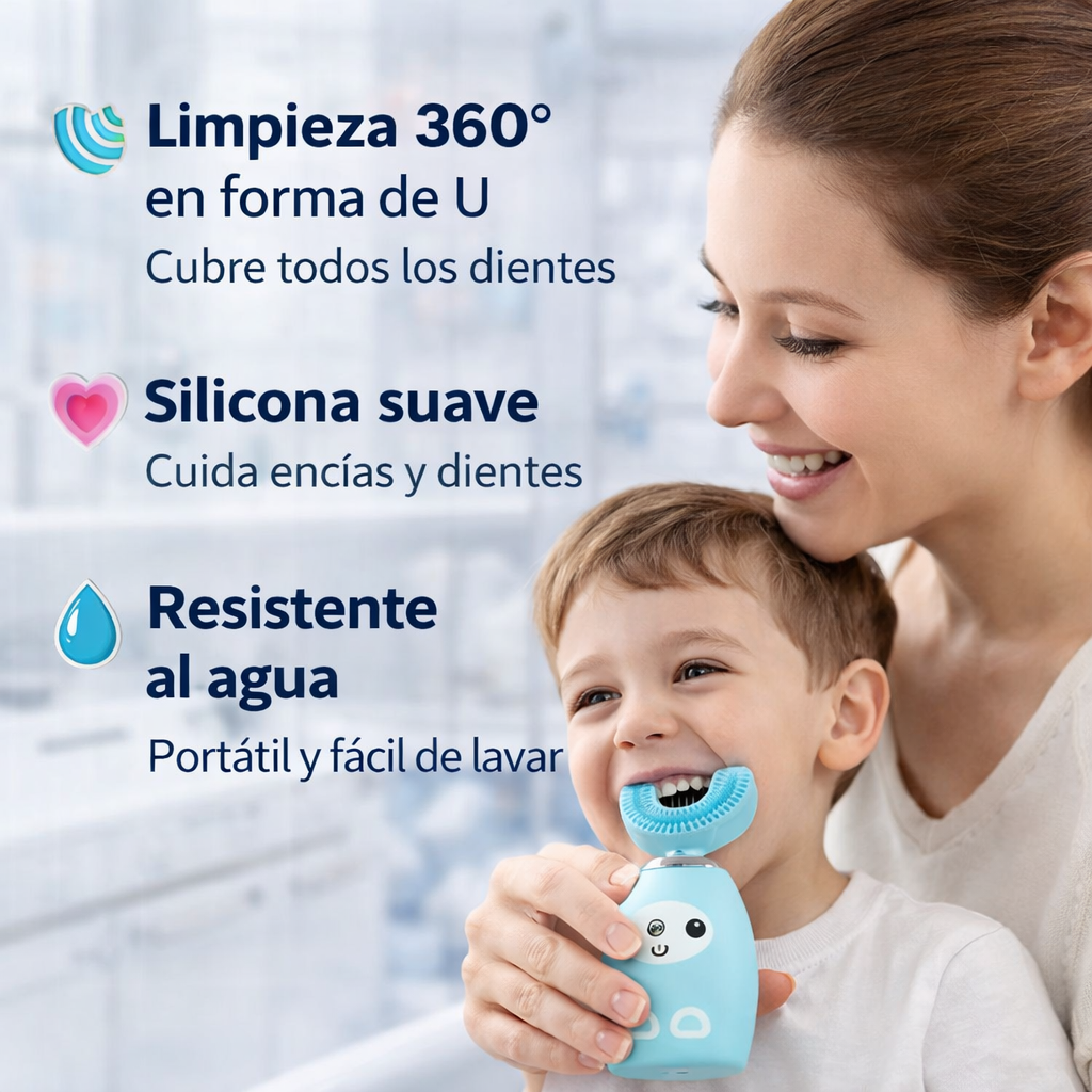 Cepillo de dientes eléctrico para niños (cabeza en forma de U)